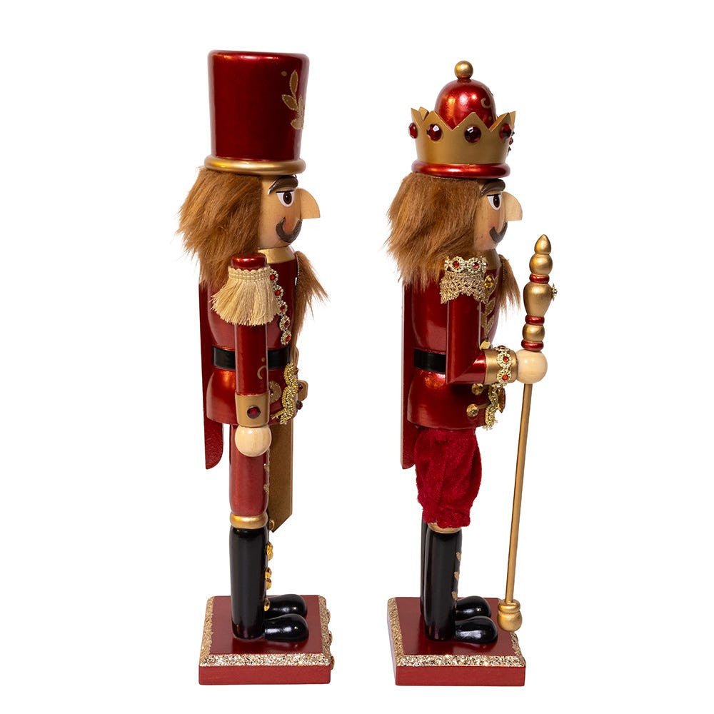 15“ Gold & Burgundy Nutcrackers
