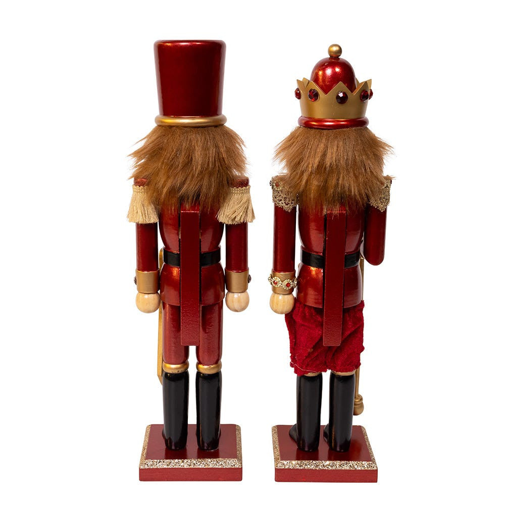 15“ Gold & Burgundy Nutcrackers