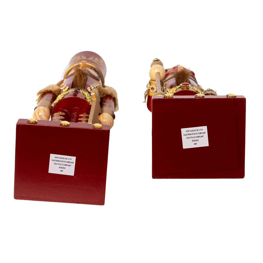 15“ Gold & Burgundy Nutcrackers