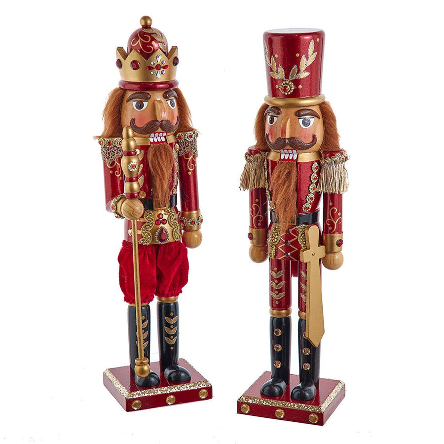 15“ Gold & Burgundy Nutcrackers