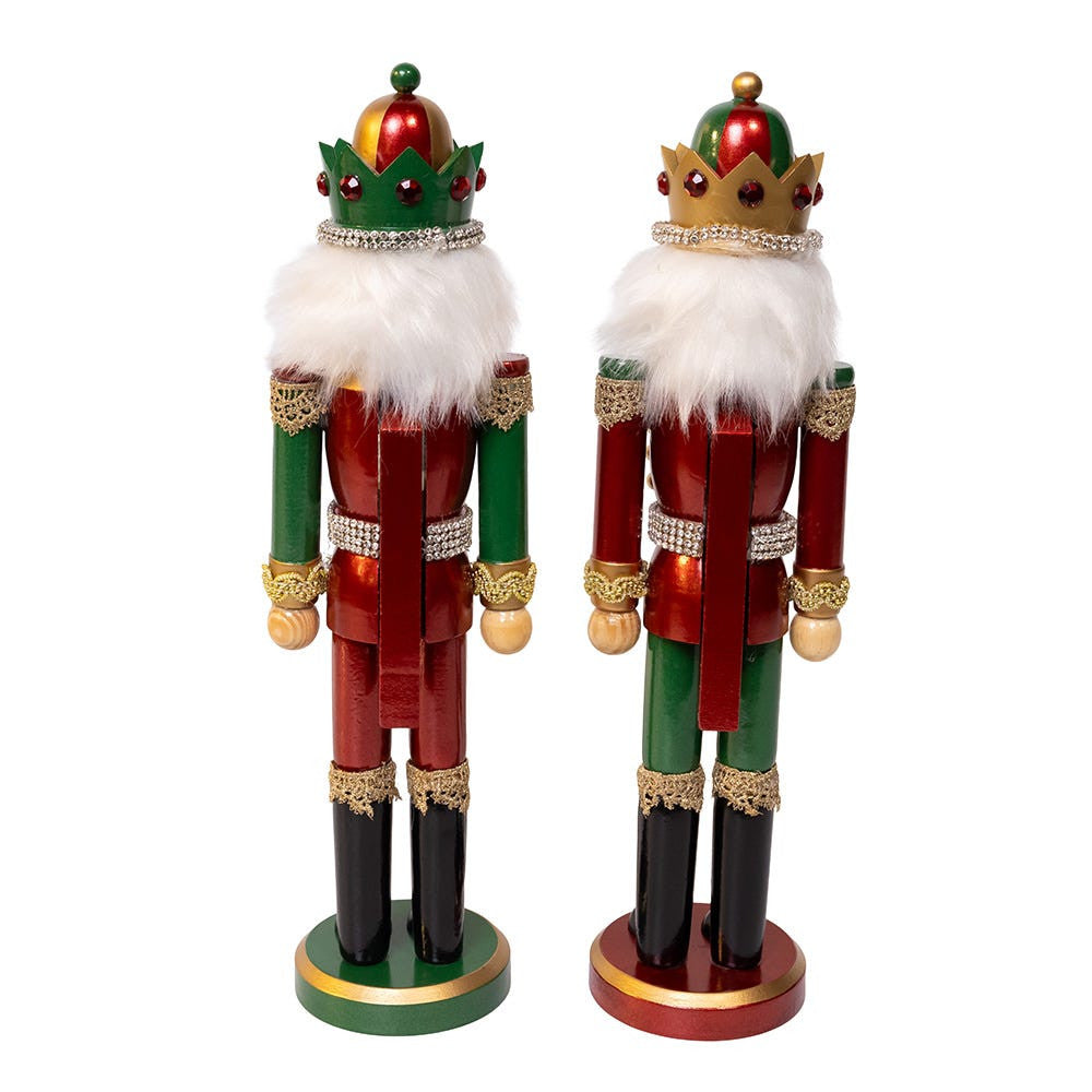 15" Red & Green King Nutcrackers