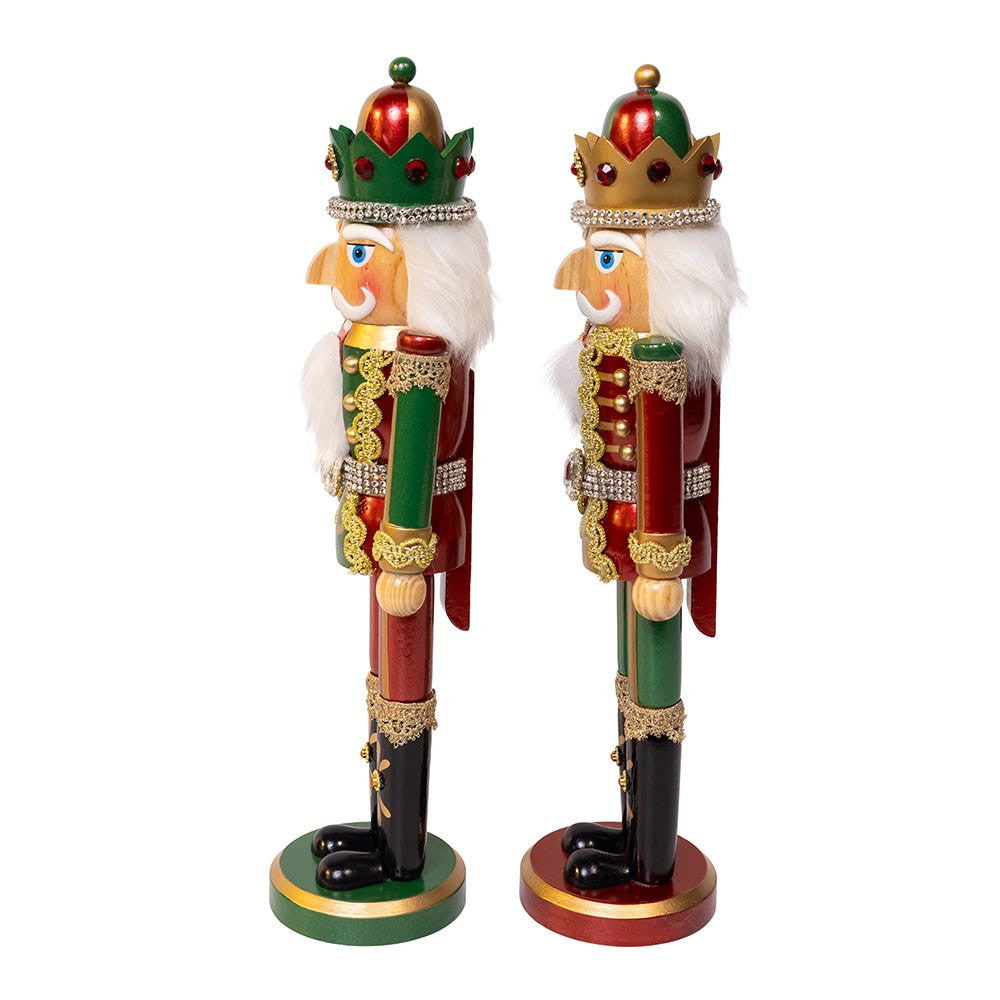 15" Red & Green King Nutcrackers