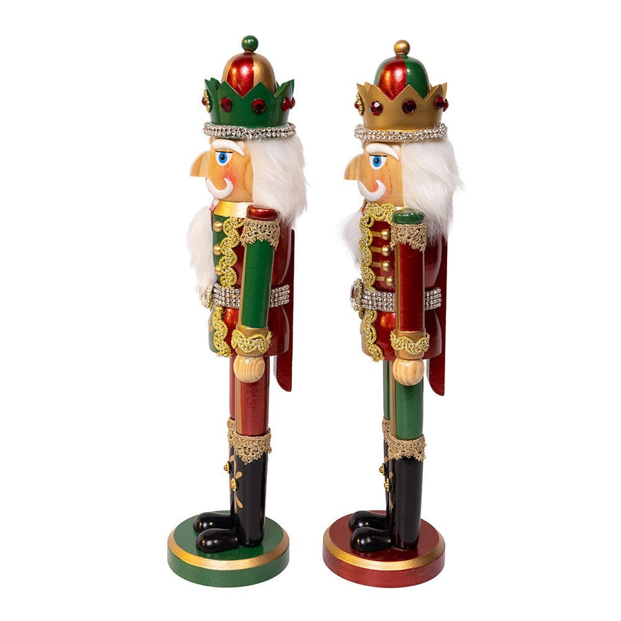 15" Red & Green King Nutcrackers