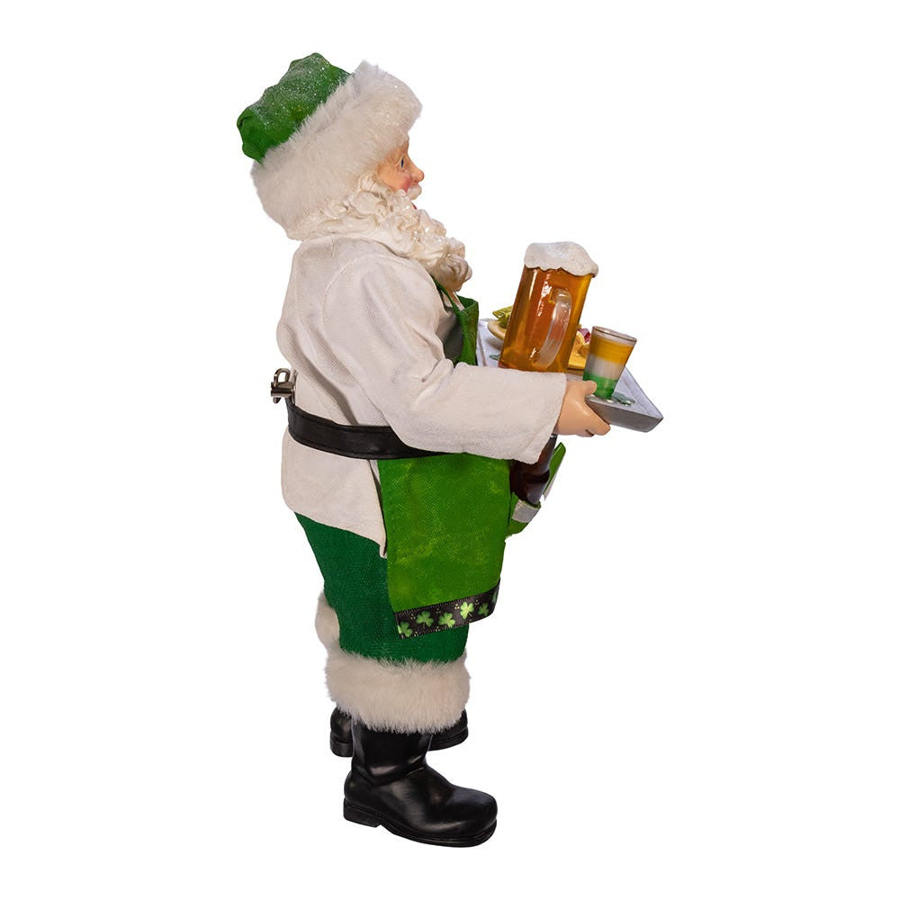 10.5“ Fabriché™ Musical Irish Chef Santa