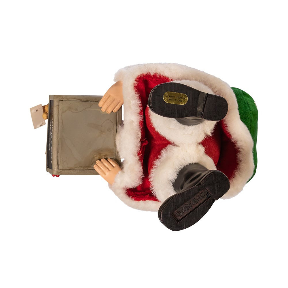 10.5" Fabriché™ Adopt-A-Pet Santa With Dog
