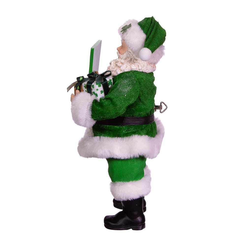 10.5" Fabriché™ Musical Irish Santa