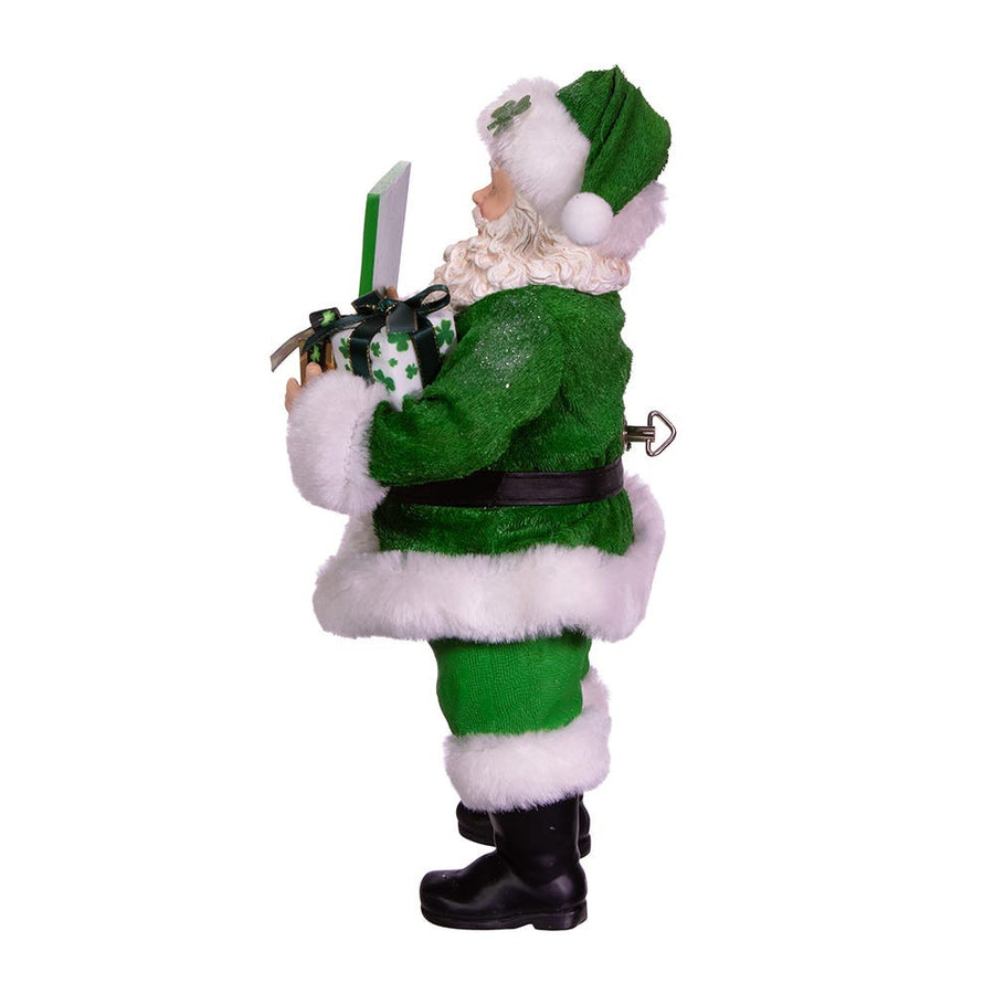 10.5" Fabriché™ Musical Irish Santa