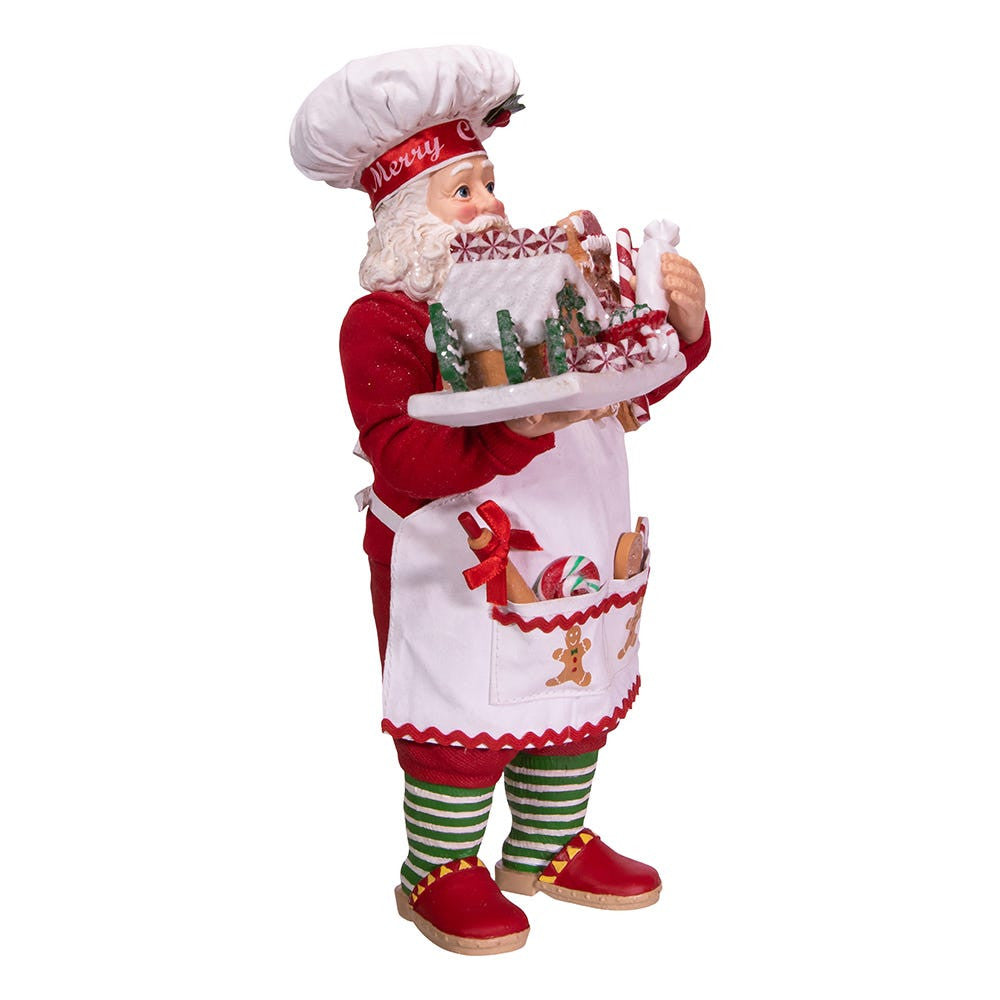 10.5" Fabriché™ Gingerbread Chef Santa