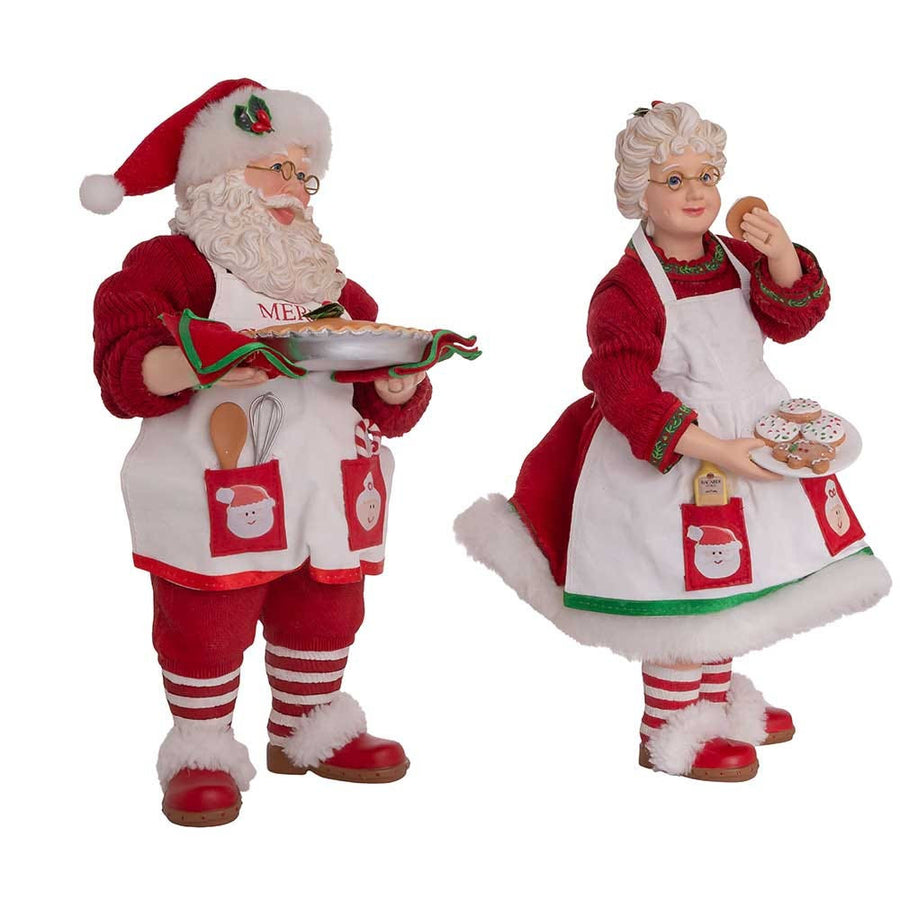 10.5“ Fabriché™ Mr. and Mrs. Claus Dessert Set
