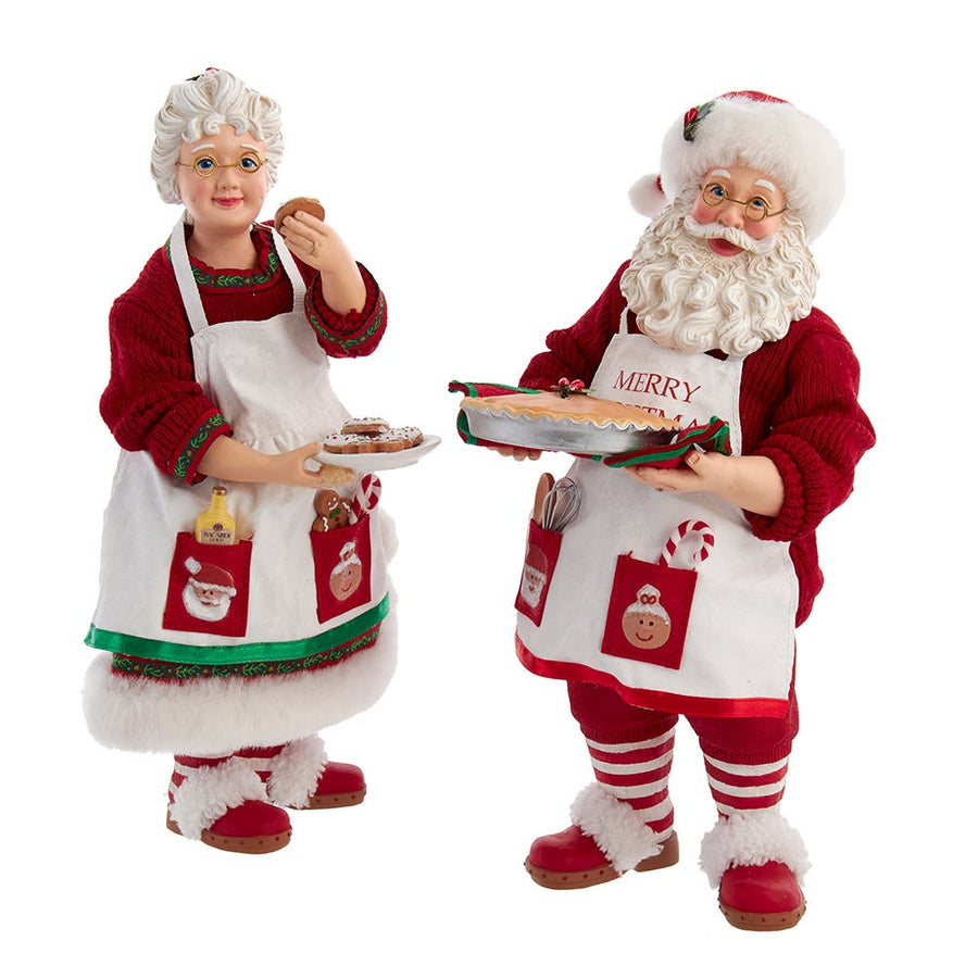 10.5“ Fabriché™ Mr. and Mrs. Claus Dessert Set