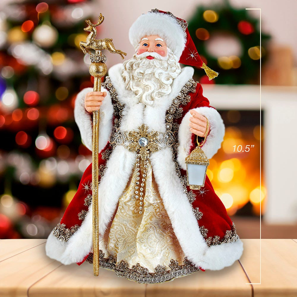 10.5“ Fabriché™ Regal Red Santa