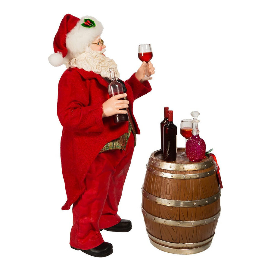 10.5" Fabriché™ Wine Tasting Santa