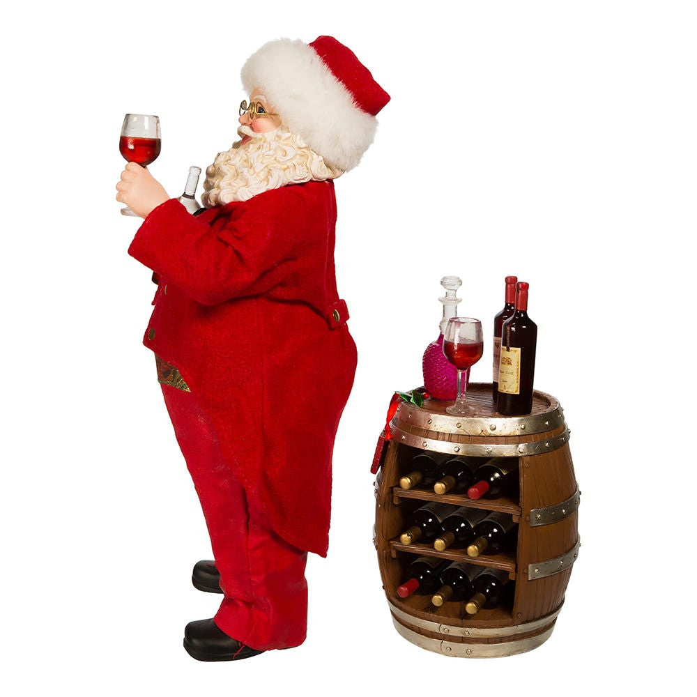 10.5" Fabriché™ Wine Tasting Santa