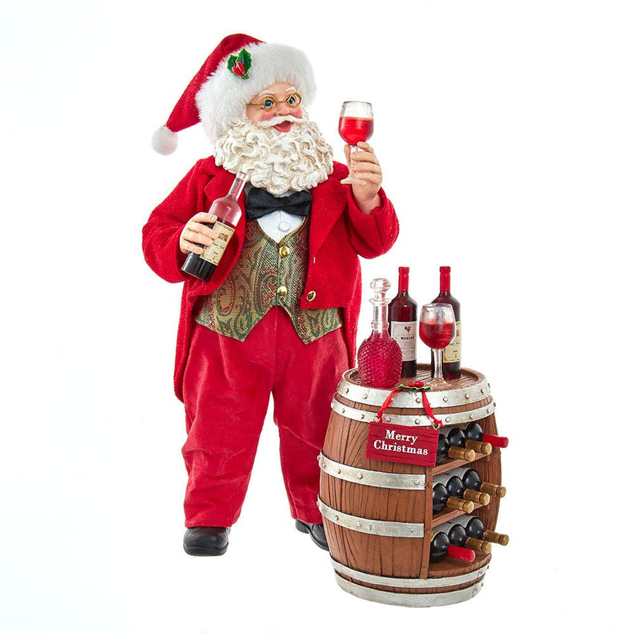 10.5" Fabriché™ Wine Tasting Santa