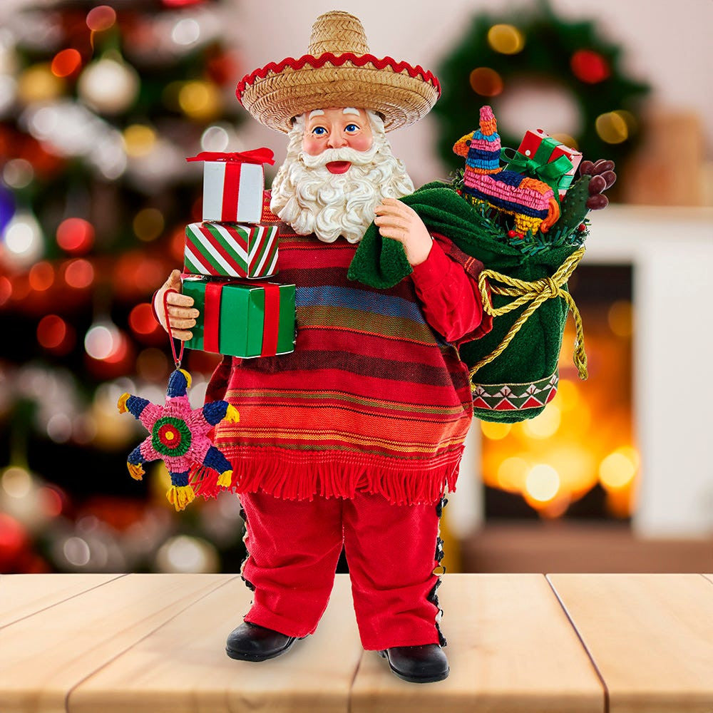 11“ Fabriché™ Musical Mexican Santa