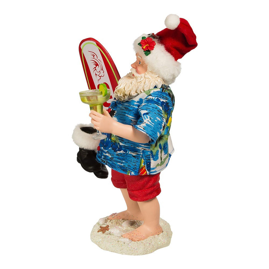 11" Fabriché™ Beach Santa With Surfboard