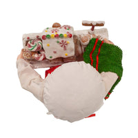 11“ Fabriché™ Chef Santa with Gingerbread Train