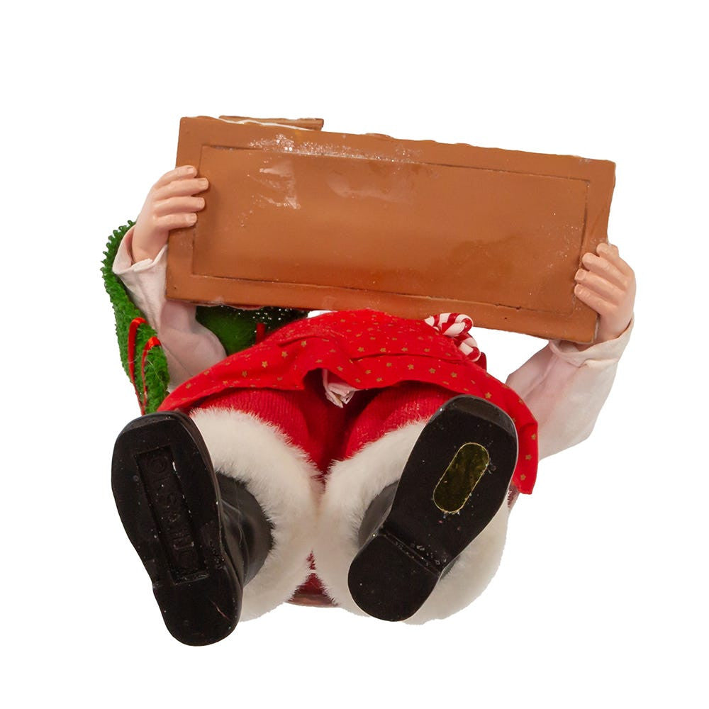 11“ Fabriché™ Chef Santa with Gingerbread Train