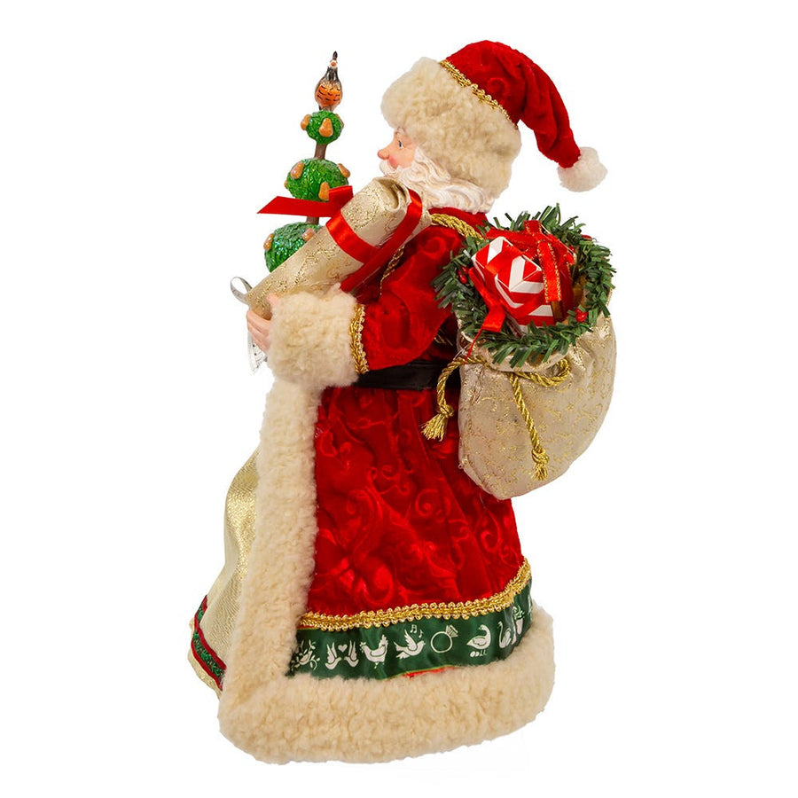 10.5" Fabriché™ Musical 12 Days Of Christmas Santa