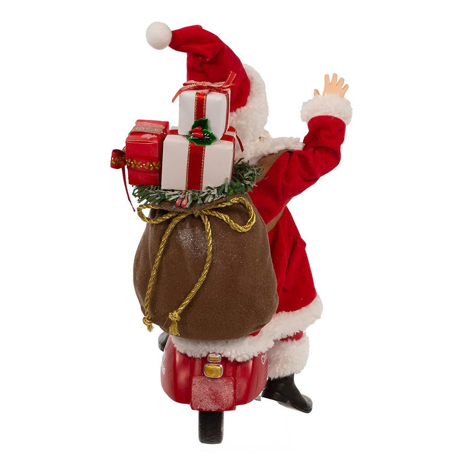 10" Fabriché™ Santa On Scooter