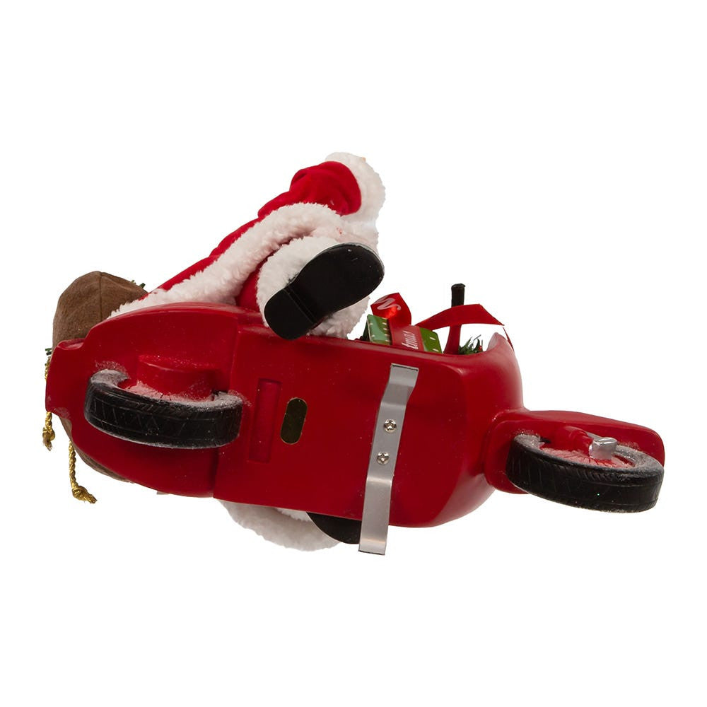 10" Fabriché™ Santa On Scooter