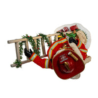 11.5“ Fabriché™ Fireman Santa On Ladder