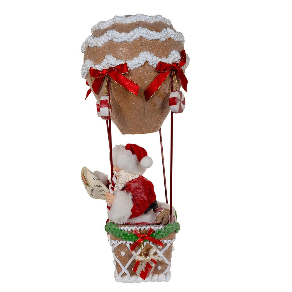 12“ Fabriché™ Hot Air Balloon Santa