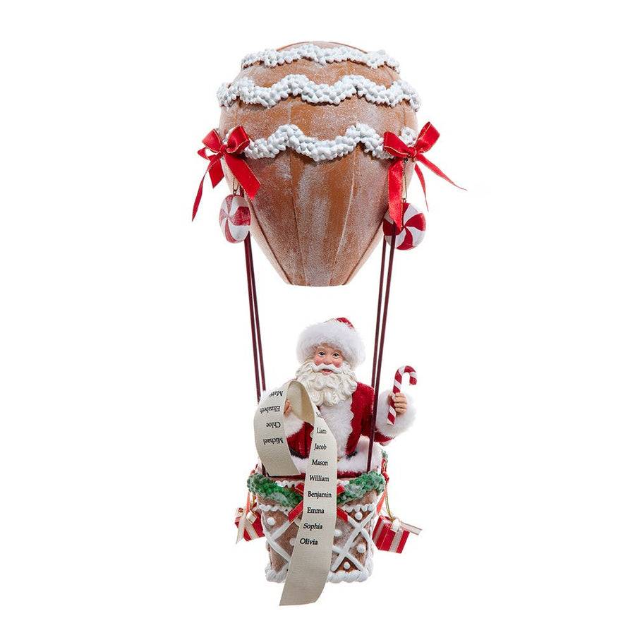 12“ Fabriché™ Hot Air Balloon Santa