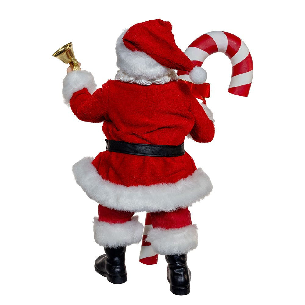 10.5“ Fabriché™ Santa With Oversized Candy Cane