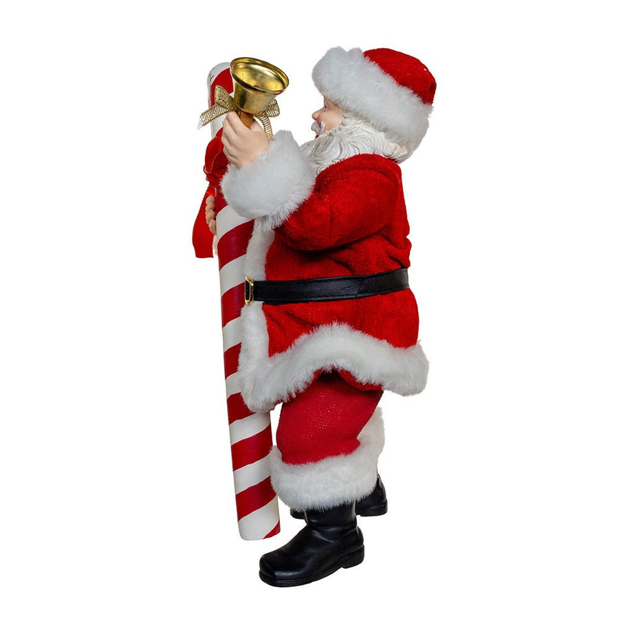 10.5“ Fabriché™ Santa With Oversized Candy Cane