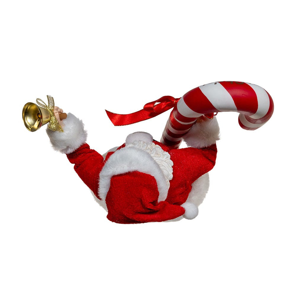 10.5“ Fabriché™ Santa With Oversized Candy Cane