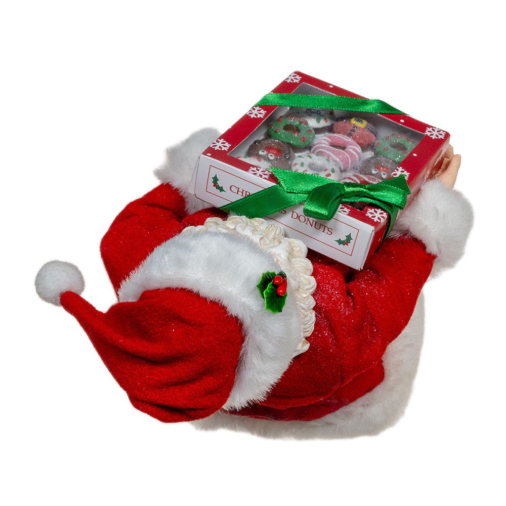 10.5“ Fabriché™ Santa With Box Of Donuts