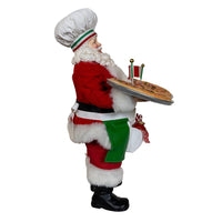 11“ Fabriché™ Chef Santa With Two Pizza's