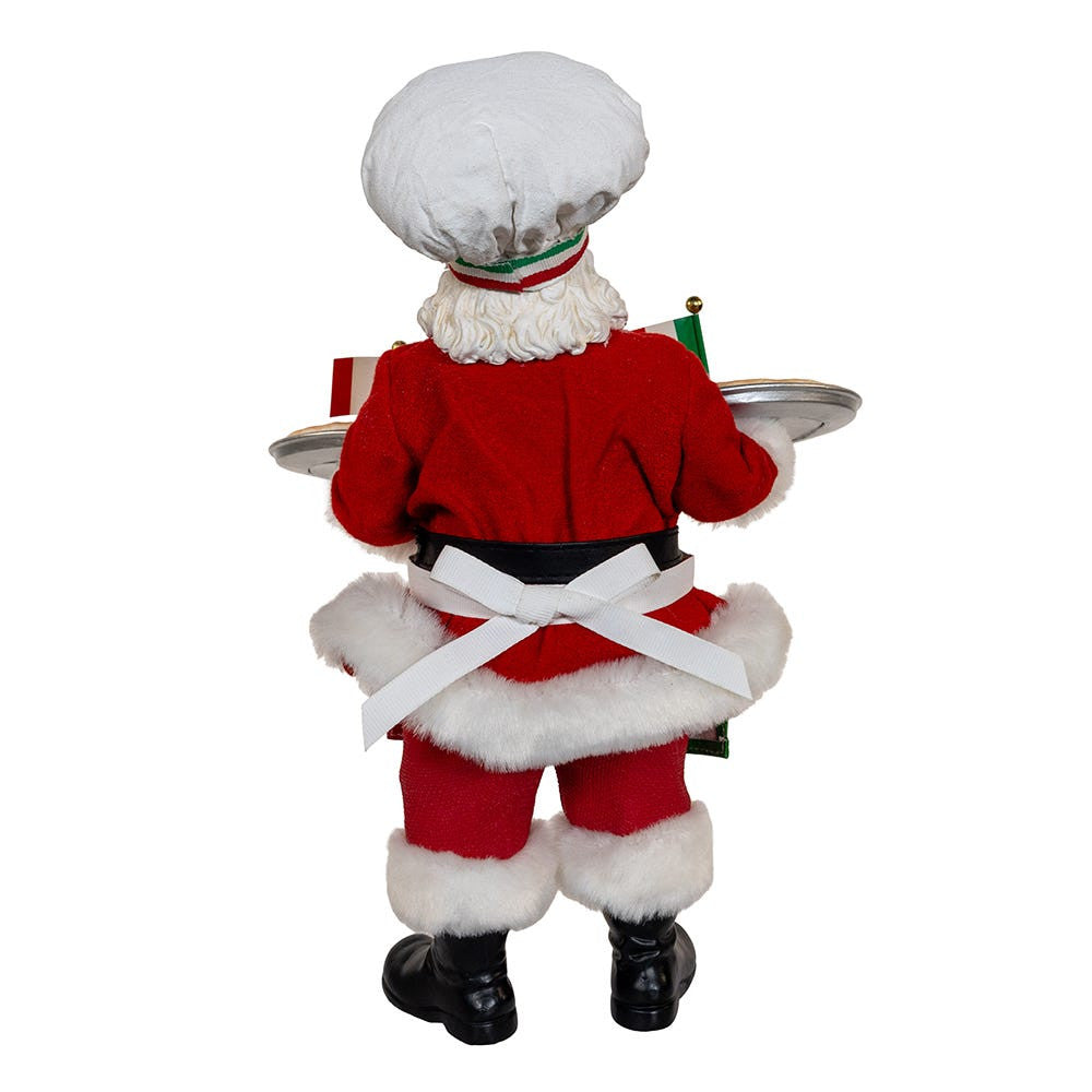 11“ Fabriché™ Chef Santa With Two Pizza's