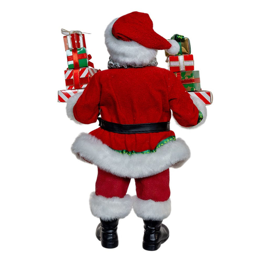 10.5" Fabriché™ African American Santa With Gifts