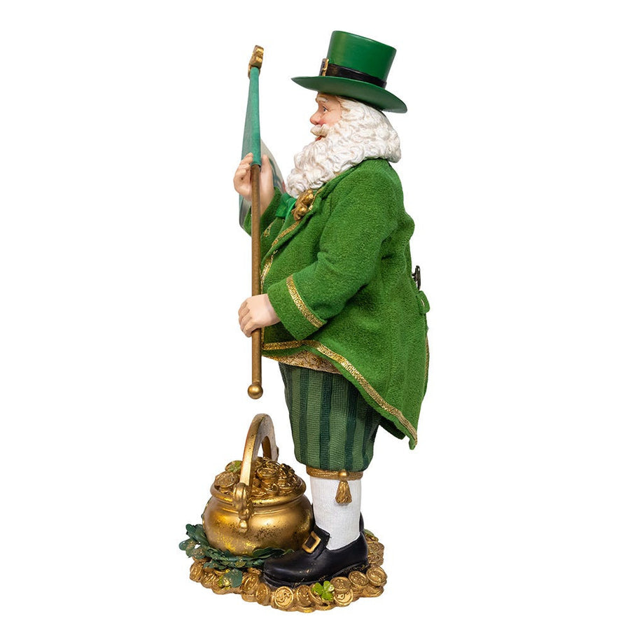 11" Fabriché™ Musical Irish Santa