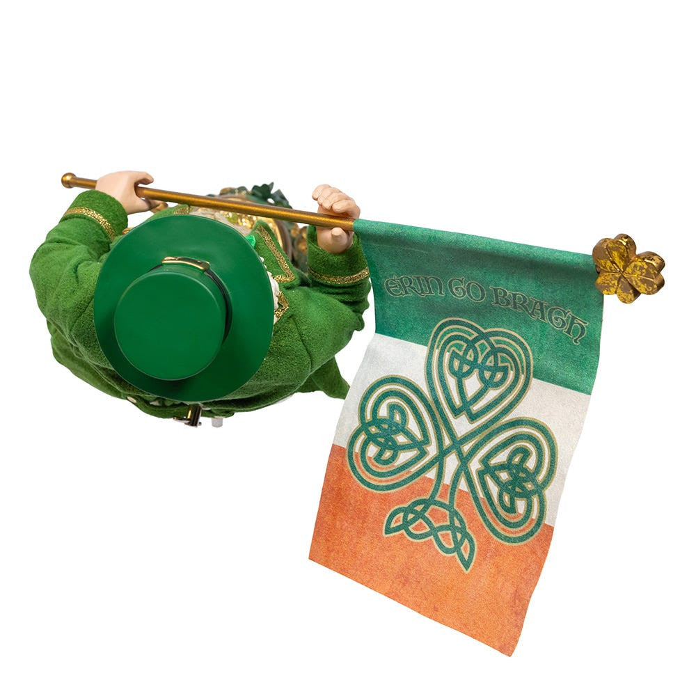 11" Fabriché™ Musical Irish Santa