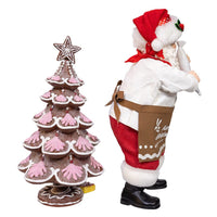 10.5“ Fabriché™ Santa Decorating Gingerbread Tree