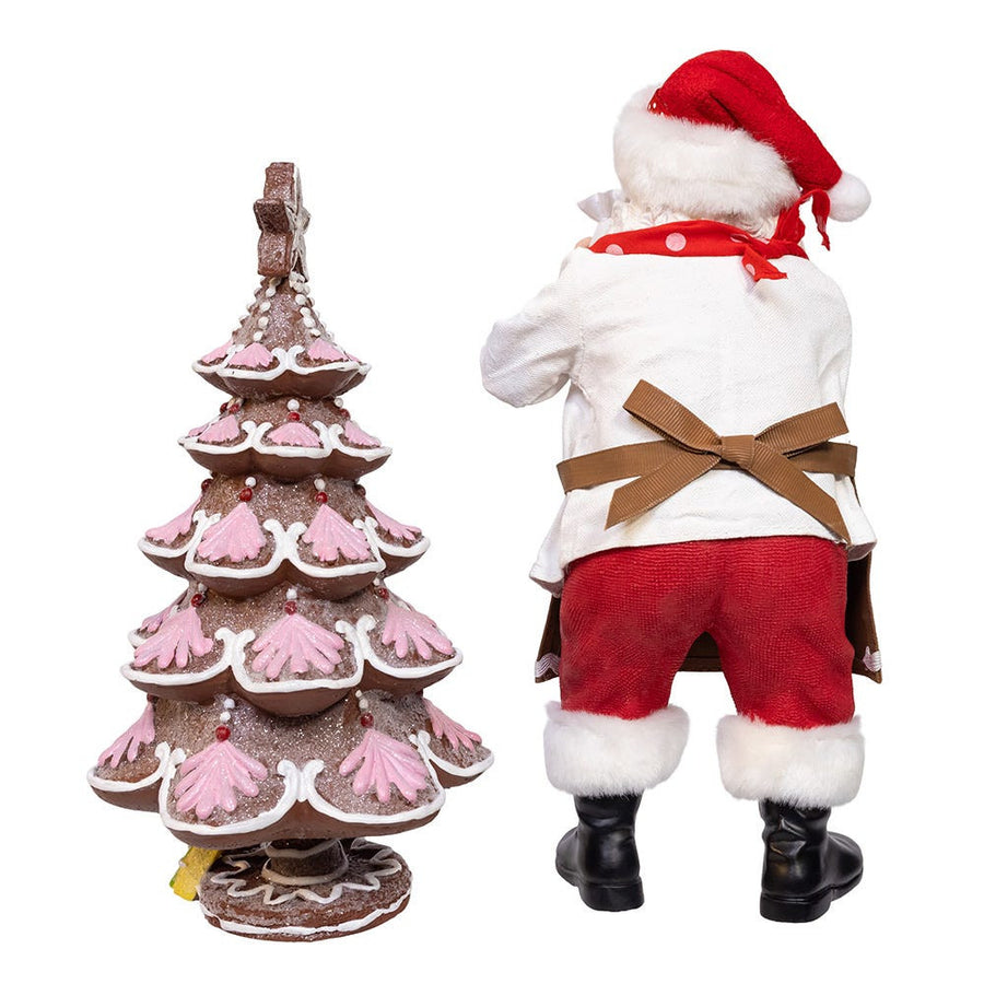 10.5“ Fabriché™ Santa Decorating Gingerbread Tree