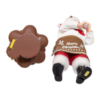 10.5“ Fabriché™ Santa Decorating Gingerbread Tree