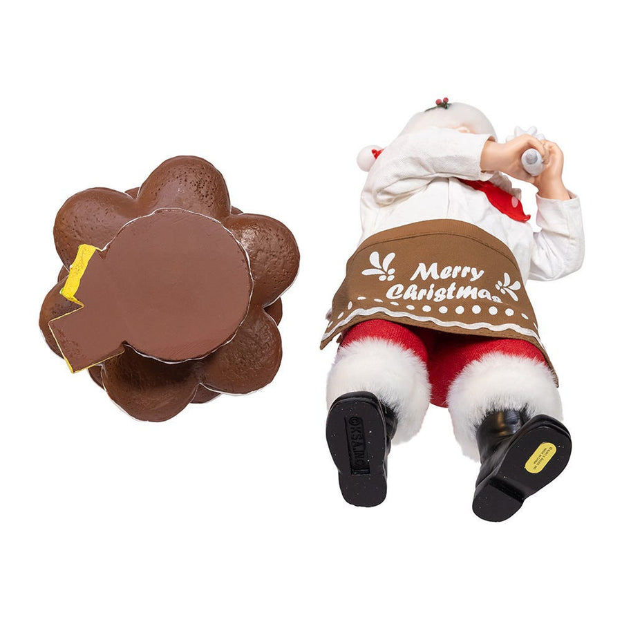 10.5“ Fabriché™ Santa Decorating Gingerbread Tree