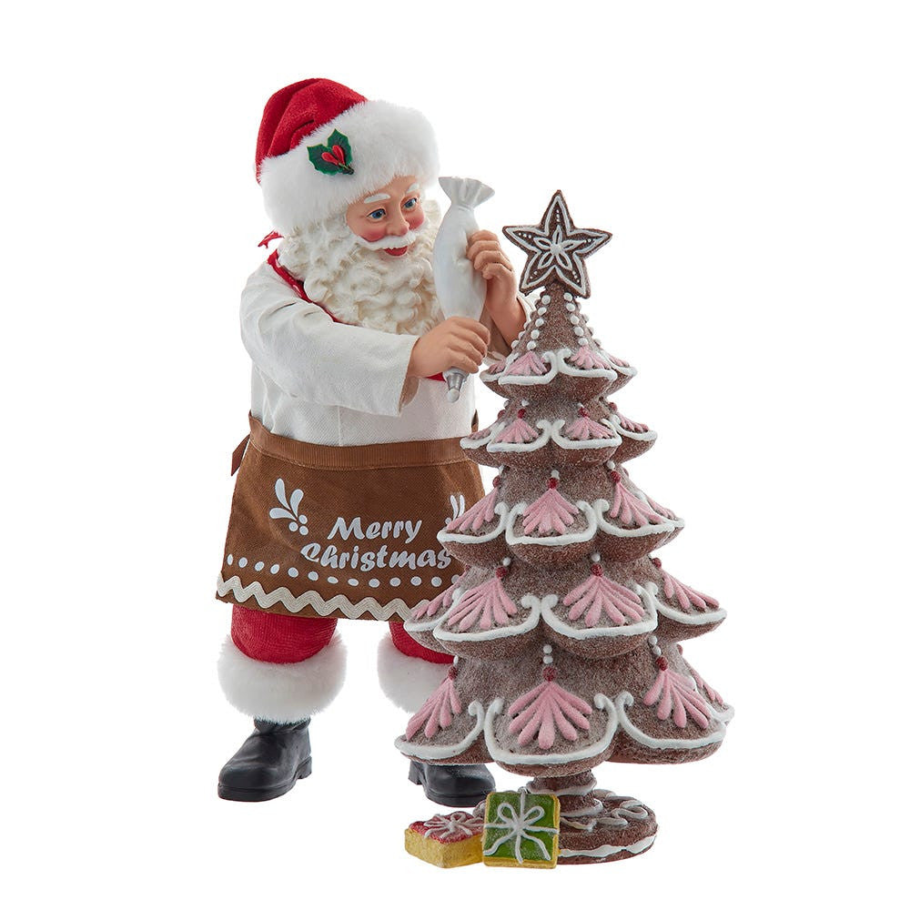 10.5“ Fabriché™ Santa Decorating Gingerbread Tree