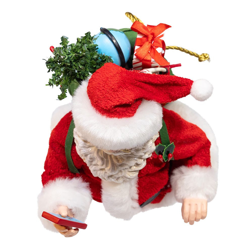 10.5" Fabriché™ Santa With Red Luggage