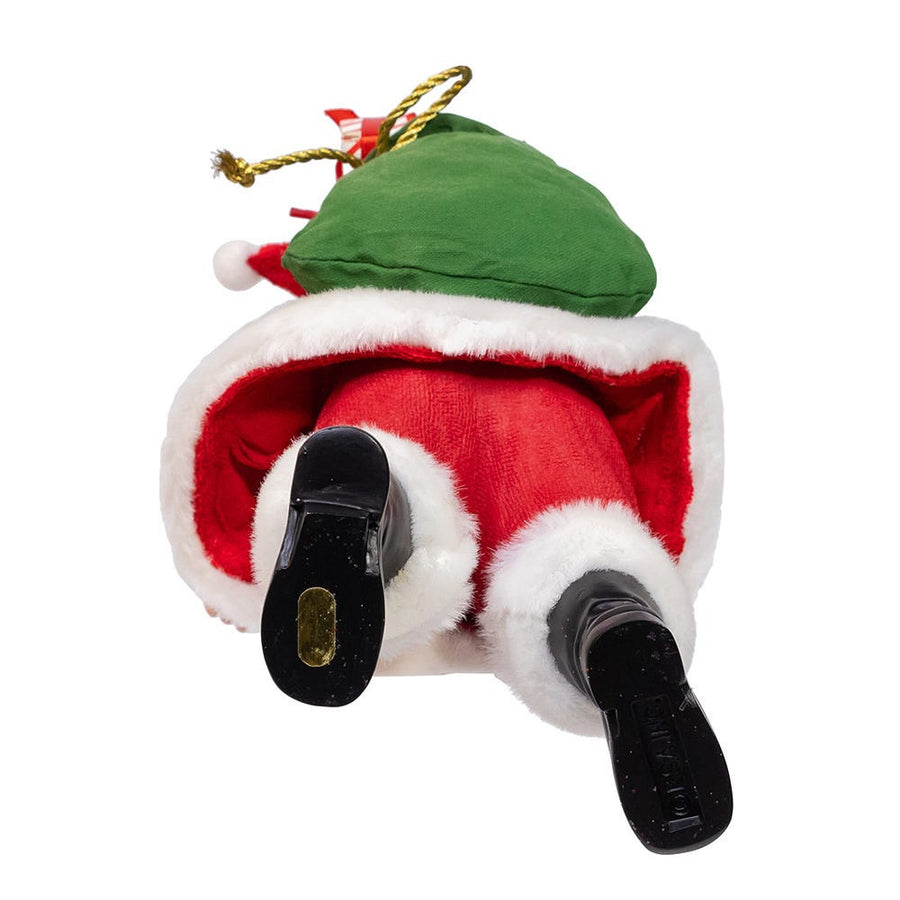10.5" Fabriché™ Santa With Red Luggage