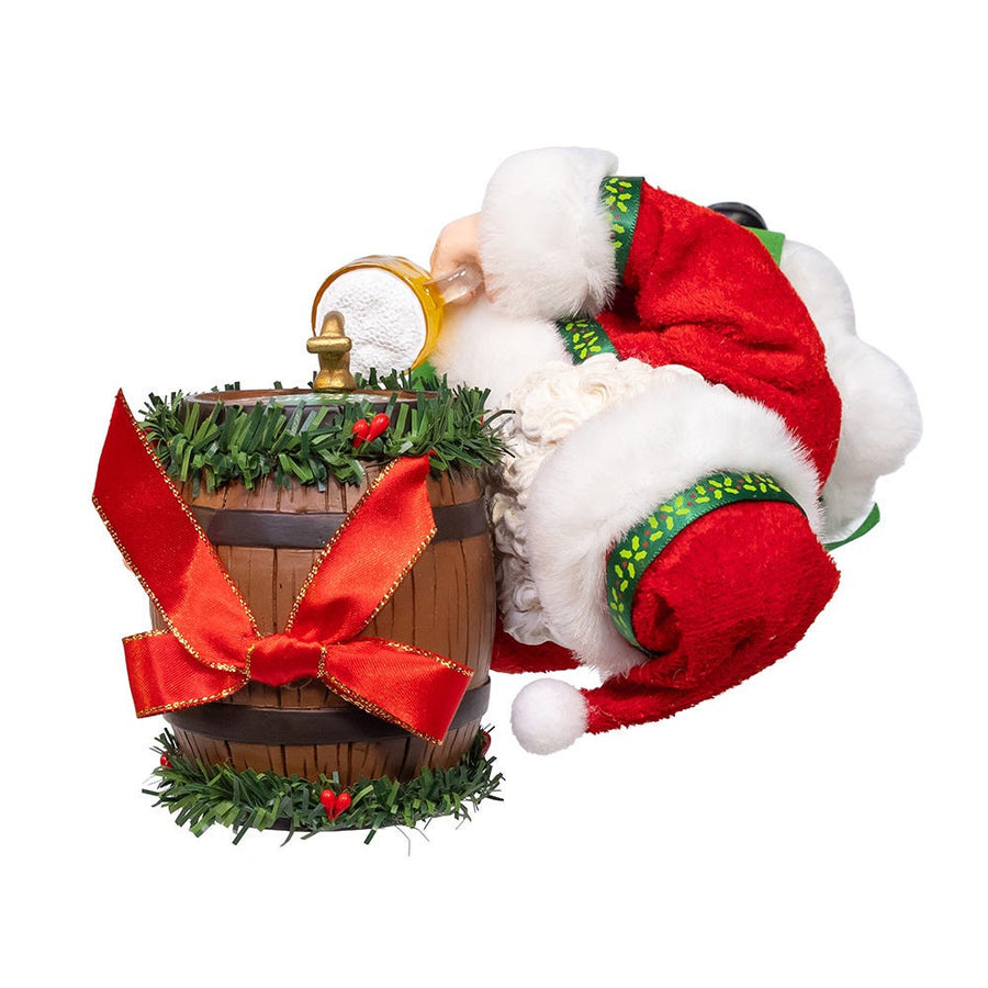 10.5“ Fabriché™ Beer Santa With Barrel