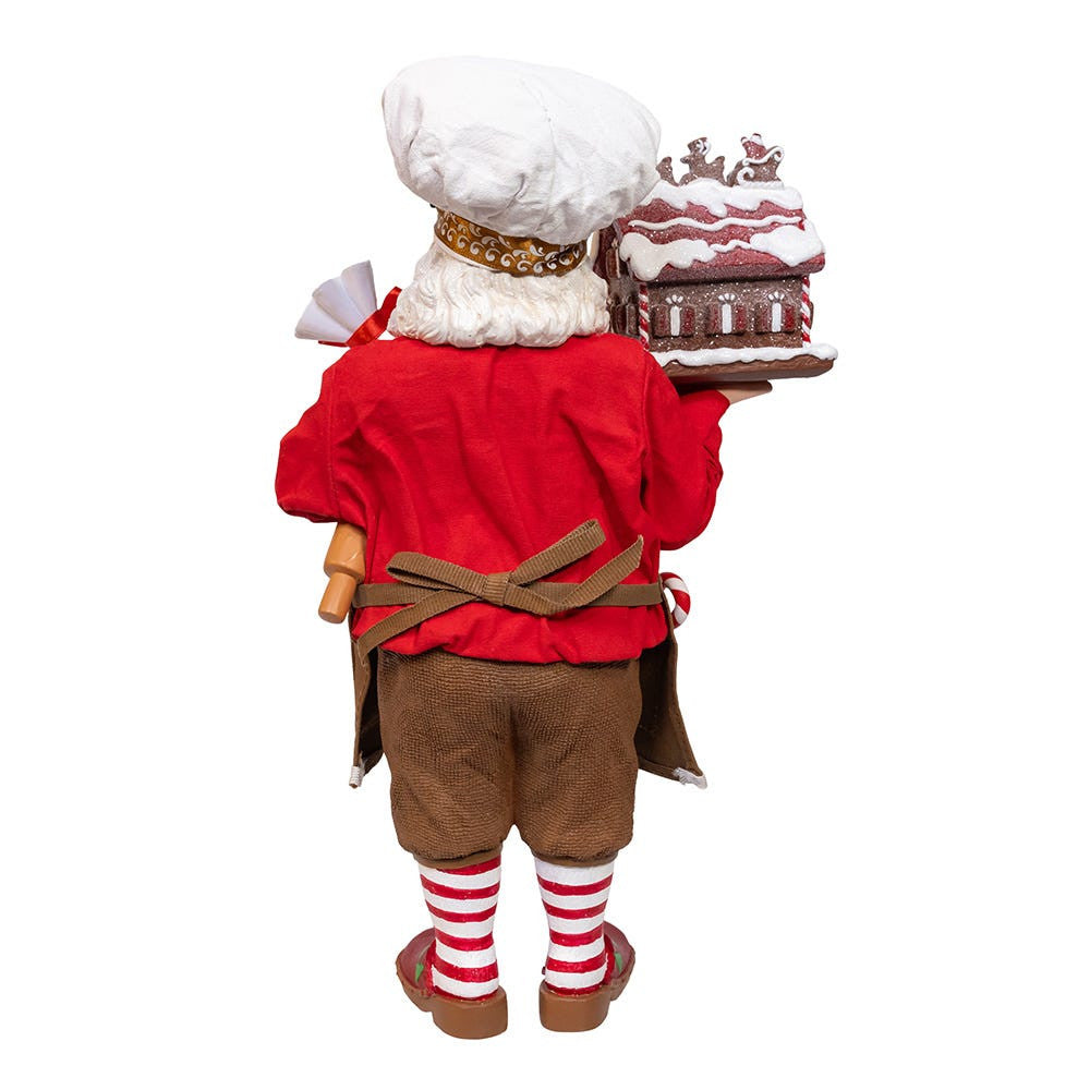 10.5“ Fabriché™ Chef Santa Decorating Gingerbread House