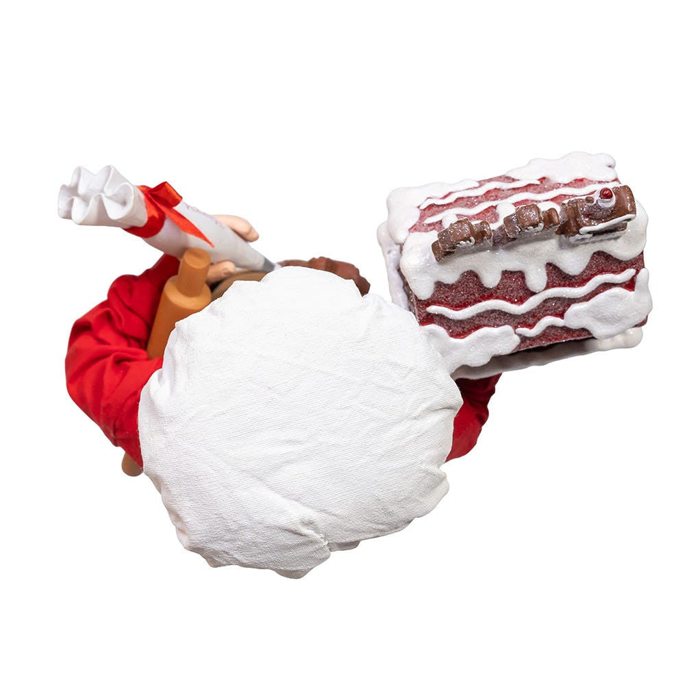 10.5“ Fabriché™ Chef Santa Decorating Gingerbread House