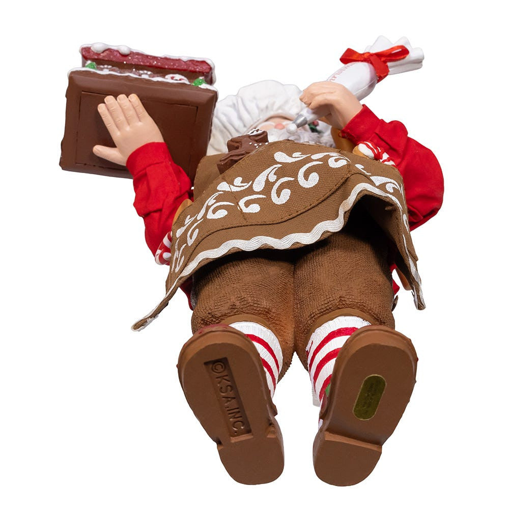 10.5“ Fabriché™ Chef Santa Decorating Gingerbread House