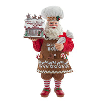 10.5“ Fabriché™ Chef Santa Decorating Gingerbread House