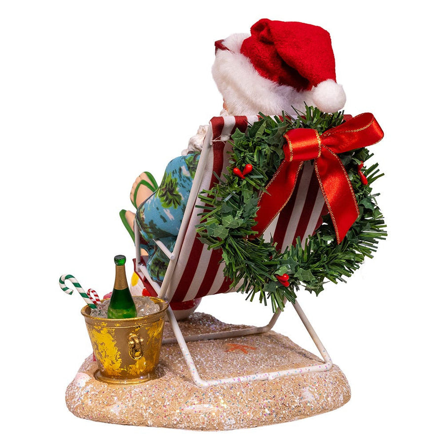 8.5“ Fabriché™ Santa Sitting On Beach Chair